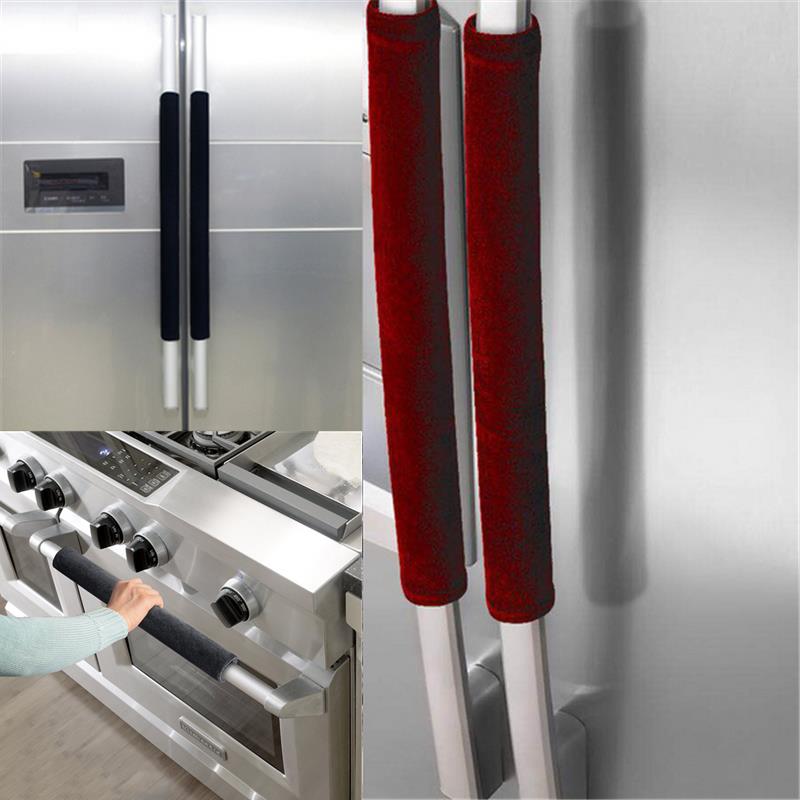 Kitchen Appliances Red Knobs - 2 adet/takım buzdolabı kapı kulp kılıfı