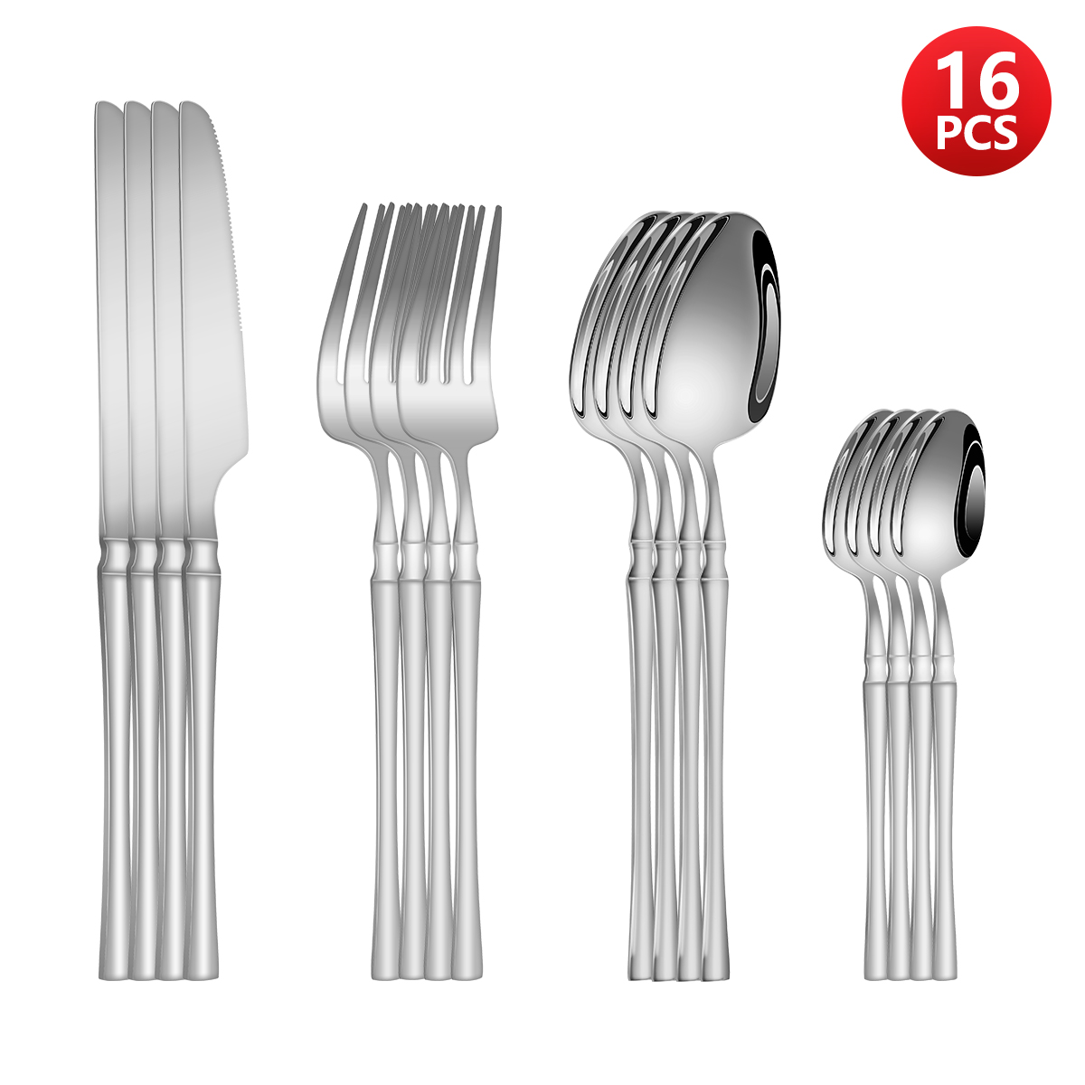 Kitchen Appliances Luxury - 4/6/16/24 parçalı Paslanmaz Çelik Çatal Bıçak