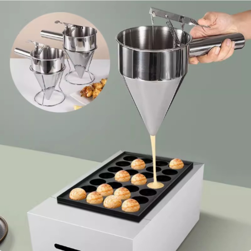 Kitchen Appliances Brand - 600/1200ML Paslanmaz Çelik Sıvı Hunisi Dağıtıcısı,