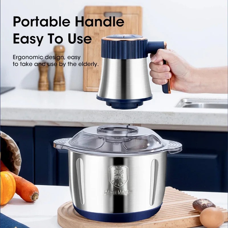 Food Processor Large - 5L Elektrikli Kıyma Makinesi Büyük Kapasiteli