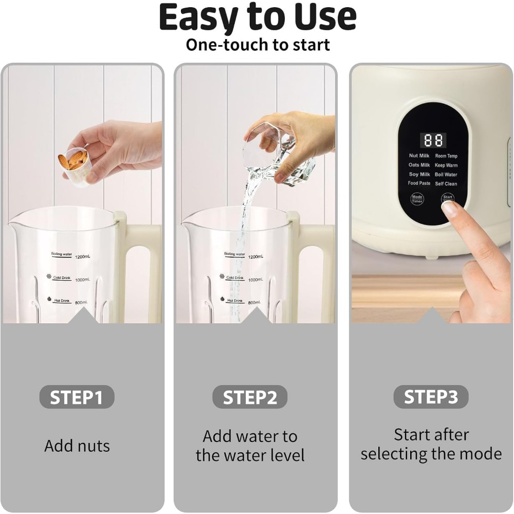 40 Oz Otomatik Bitkisel Süt Ma - Soy Milk Maker incelemesi ve fiyatı