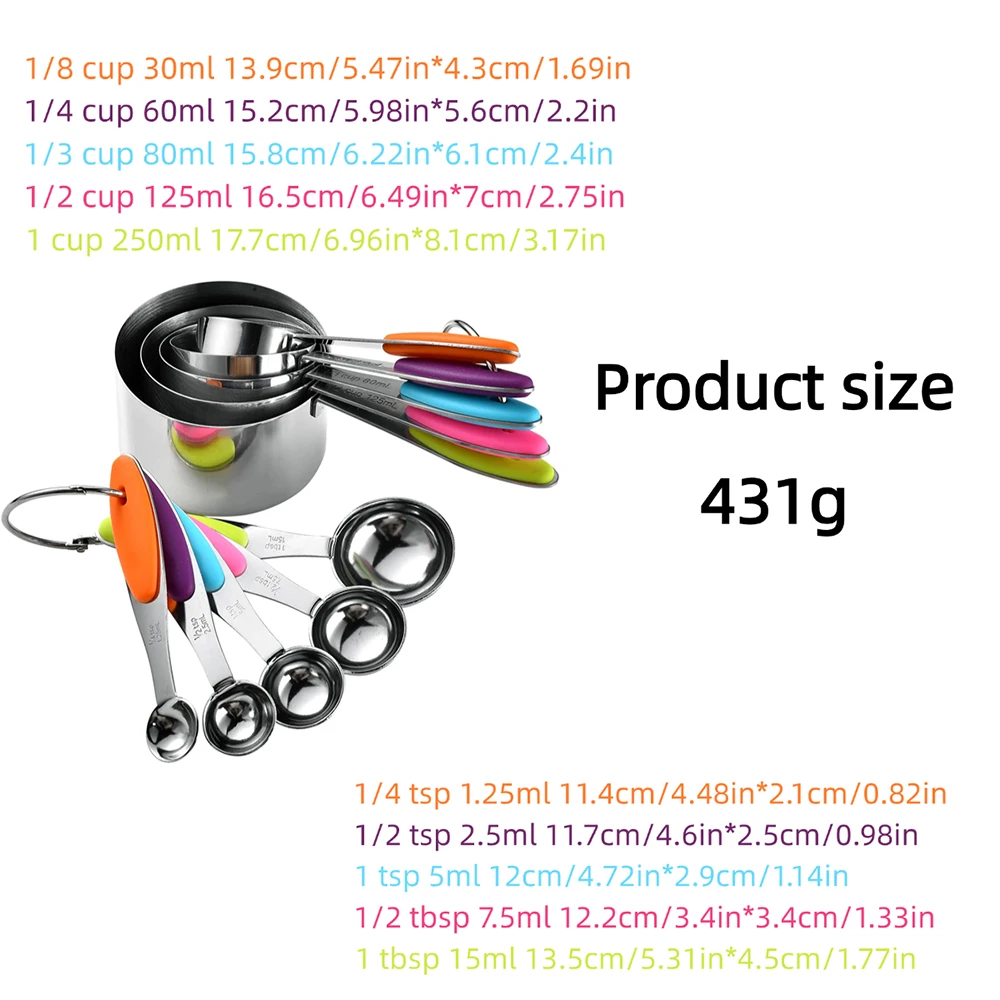 5/10 adet paslanmaz çelik ölçü - Kitchen Appliances Brand incelemesi ve fiyatı